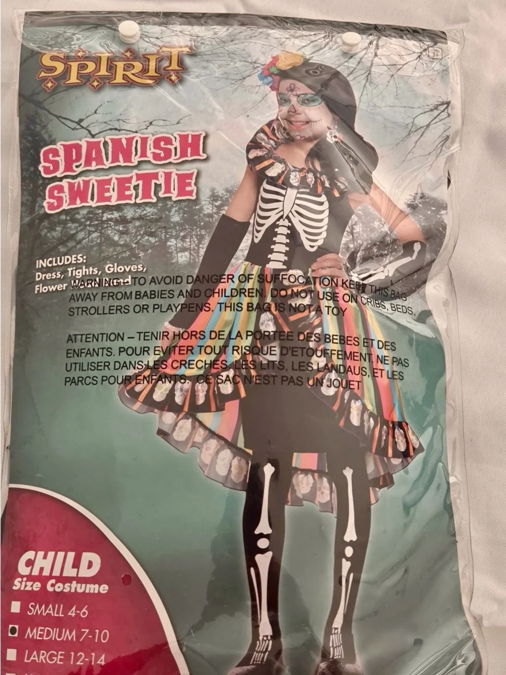 Spirit Spanish Sweetie Kids Costume - Black with Multicolor Accents
